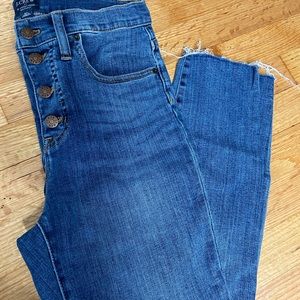 I Crew 10 inch high rise skinny jeans